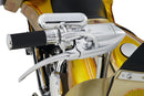 Smooth Grips Black / Chrome For Harley Davidson FL 1200 - 25.4 MM
