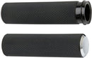 Knurled Grips Black / Chrome For Harley Davidson FLDE 1750 ABS - 25.4 MM