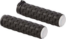 Air Trax Grips Black / Chrome For Harley Davidson FLD 1690 - 25.4 MM