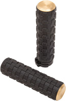 Air Trax Grips Black / Brass For Harley Davidson FL 1200 - 25.4 MM