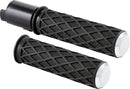 Diamond Grips Black / Chrome For Harley Davidson FLHCS 1923 ABS - 25.4 MM