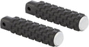 Fusion Male-Mount Footpegs Black / Chrome For Harley Davidson FLD 1690