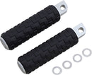 Fusion Male-Mount Footpegs Black / Chrome For Harley Davidson FLD 1690
