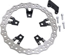 Jagged Floating Rotor Black / Silver For Harley Davidson FLHR 1690 ABS - 356 MM
