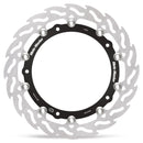 Flame Series Floating Rotor Black / Silver For BMW R 12 Nine T ABS - 310 MM
