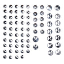 Smoothtopps Push-on Cover Set Chrome - 75 Pieces