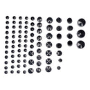 Smoothtopps Push-on Cover Set Black - 87 Pieces