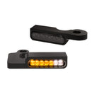 Stripes' Below Bar Turn Signals Black Anodized For 04-13 XL Sportster (NU)