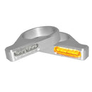 ZC-Line Classic LED Fork Turn Signal Set Silver For 47-49mm Forks