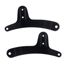 Sissybar Side Plates Rigid Mount Black - 20.3cm Wide