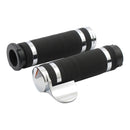 Super Sport Air-Ss Grips Chrome For 96-21 H-D With Dual Throttle Cables (Excl. Street) With Throttle Boss