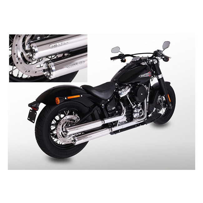 Independence SlipOn Euro 4 Mufflers Polished For M8 Softail 1820 FLF