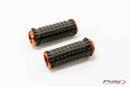Hi-Tech R-Fighter S Footpegs Orange Anodised Aluminium with Removable Black Rubber Grip