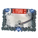 Licenceplate Led Chrome/W Skulls Side Mount