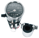 Mini Speedo MPH W/Trip Meter + Clamp