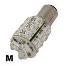 Dual 360 Degree 18 X Led Bulb Red Bay15D
