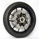 Flame Series Front Brake Rotor Black For KTM DUKE 125 2011-2012