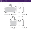 Road Pro Carbon Racing Brake Pads For Yamaha MT-01 1700 2007-2009