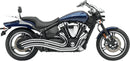 Speedster Swept Exhaust System Chrome For Yamaha XV 1700 2003-2005
