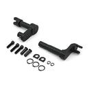 Footpeg Conversion Bracket Kit +2" Black