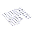 Smoothtopps Push-on Cover Set Chrome - 75 Pieces