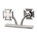 Maltese Cross Right Mirror Black Anodized