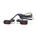 Fastline Below Bar LED Turn Signal Set Black / Amber Lens For Hydraulic Clutch: 09-16 Touring
