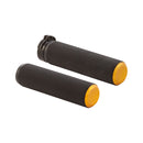 Knurled Fusion Rubber Grips Gold For 74-21 H-D With Single Or Dual Throttle Cables (Excl. Street)