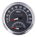 FL Speedo / Tachometer 73-84 Face Black 1:1 Kmh