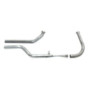 Dual Shotgun Head Pipes Chrome For 48-64 Panhead NU