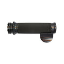 Custom Contour Grips Black Anodized / Black Rubber For 96-21 H-D With Dual Throttle Cables (Excl. Street)