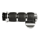 Velvet Air Cushioned Grips Chrome For 96-21 H-D With Dual Throttle Cables (Excl. Street) With Throttle Boss