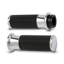 Fusion Billet Smooth Grips Chrome For 08-21 H-D With E-Throttle (Excl. 18-21 FLTRXSE)