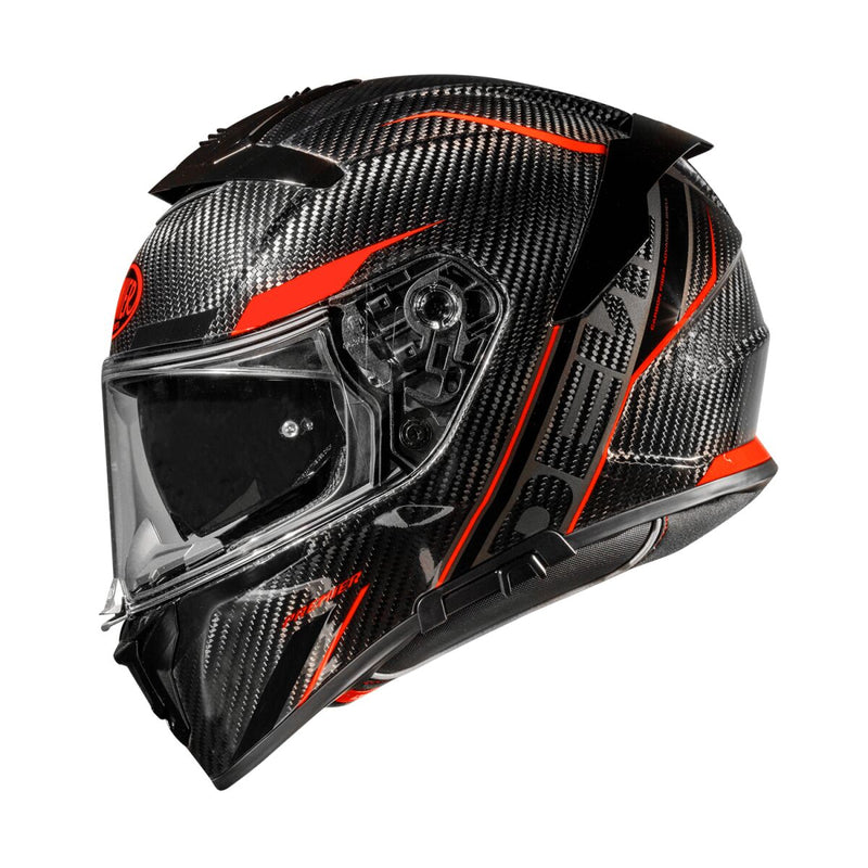 Devil Carbon ST2 Full Face Helmet Gloss Black / Red