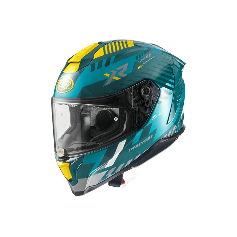 Hyper XR Full Face Helmet Gloss Blue / Yellow