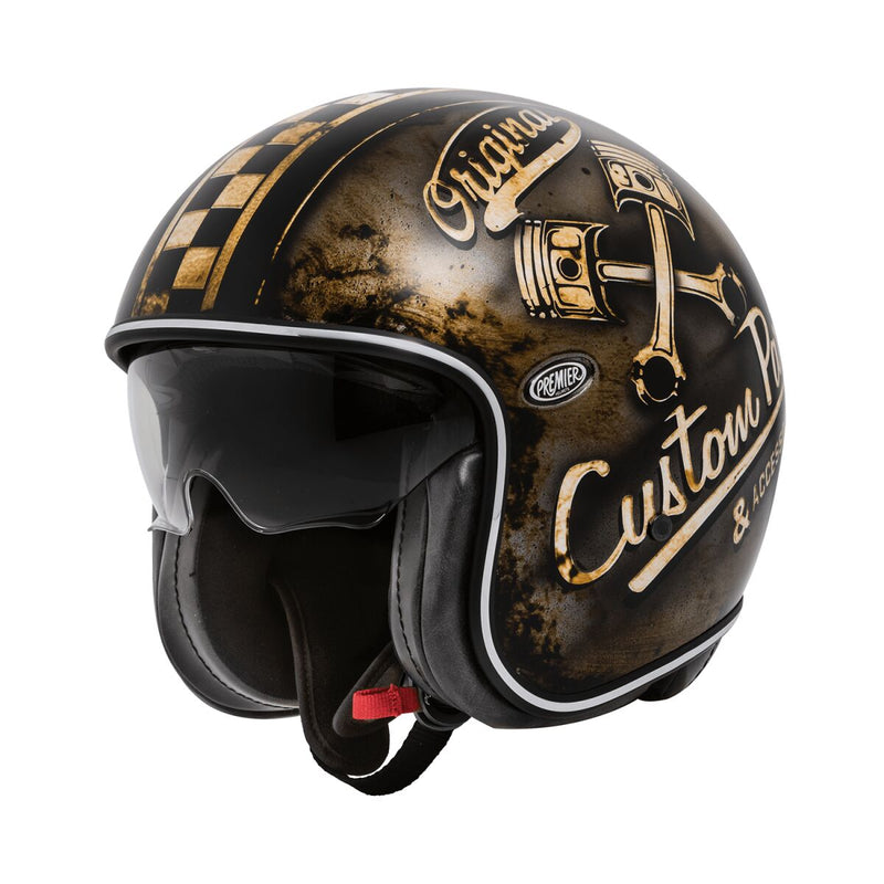 Vintage OP 9 Open Face Helmet Gloss Black / Copper