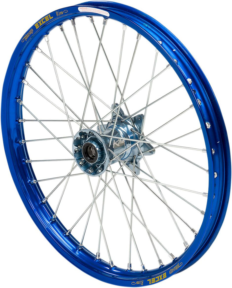 Elite MX-EN Wheel Silver Spokes Blue / Silver For Fantic XXF 250 2021-2024 - 21 Inch