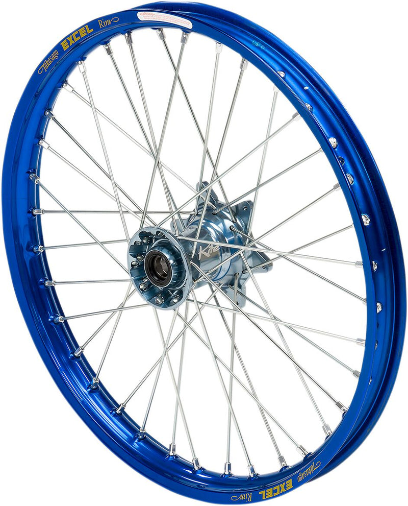 Elite MX-EN Wheel Silver Spokes Blue / Silver For Yamaha YZ 125 2002-2024 - 21 Inch X 1.60 Inch
