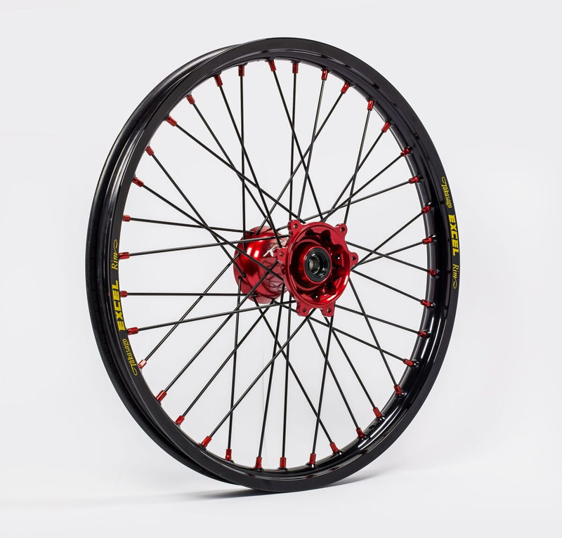 Elite MX-EN Wheel Black Spokes Black / Red Hub For Honda CR 125 R 2000-2007 - 1.60 Inch