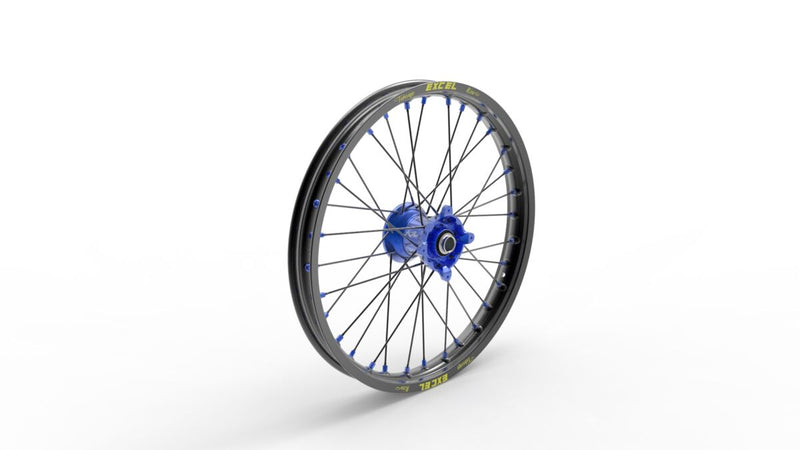 Elite MX-EN Wheel Black Spokes Black / Blue Hub For Gas Gas MC 85 17/14 2022-2024 - 19 Inch