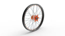 Elite MX-EN Wheel A60 Silver Spokes Black / Orange / Silver For Gas Gas MC 125 2021-2024 - 21 Inch X 1.60 Inch