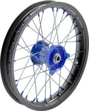 Elite MX-EN Wheel Silver Spokes Black / Blue Hub / Silver For Sherco SE 125 2018-2025 - 21 Inch X 1.60 Inch