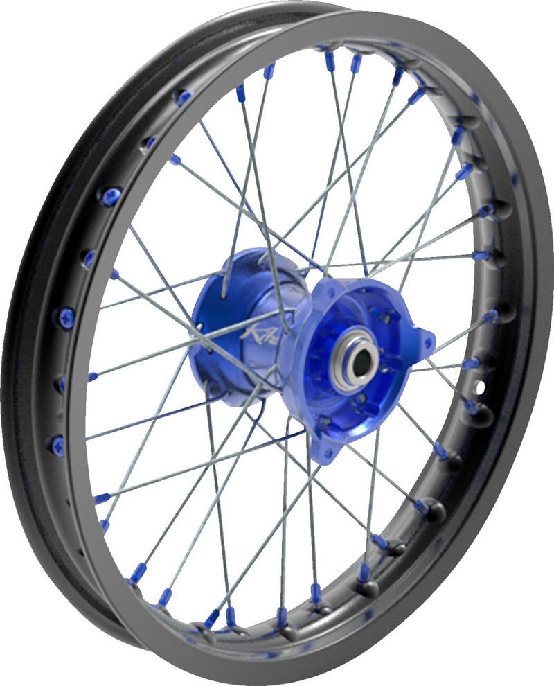 Elite MX-EN Wheel Silver Spokes Black / Blue Hub / Silver For Sherco SE 125 2018-2025 - 21 Inch X 1.60 Inch