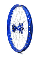 Elite MX-EN Wheel Silver Spokes Blue / Blue Hub / Silver For Fantic XXF 250 2021-2024 - 21 Inch X 1.60 Inch