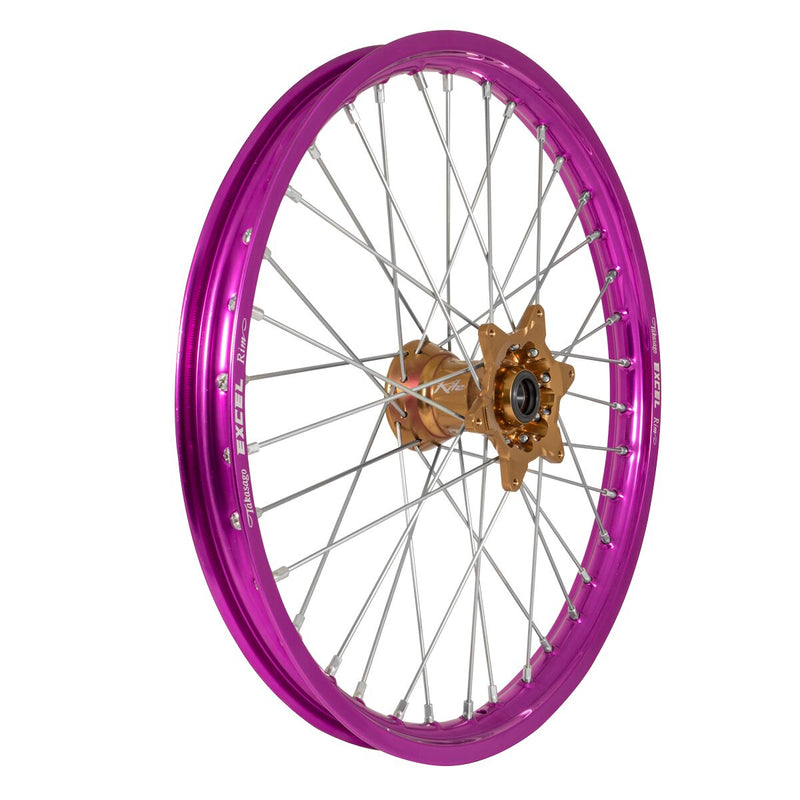 Racing Team Replica Elite Wheels Light Bronze / Purple For Fantic XXF 250 2021-2024 - 1.60