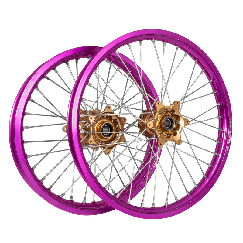 Racing Team Replica Elite Wheels Light Bronze / Purple For Fantic XXF 250 2021-2024 - 1.60