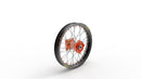 Elite MX-EN Wheel Silver Spokes Black / Orange Hub / Silver For Gas Gas MC 85 19/16 2021-2024 - 1.85 Inch