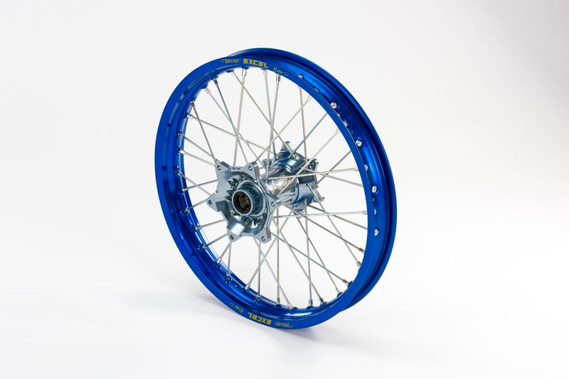 Elite MX-EN Wheel Silver Spokes Blue / Silver For Fantic XX 125 2021-2024 - 19 Inch