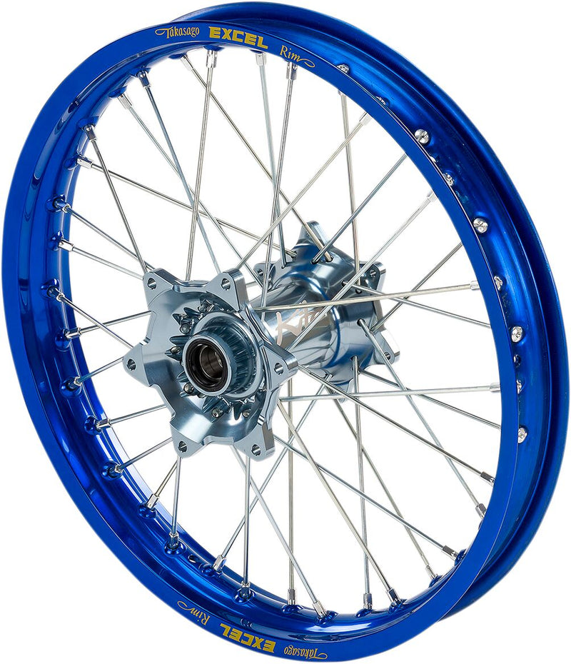 Elite MX-EN Wheel Silver Spokes Blue / Silver For Fantic XXF 250 2021-2024 - 19 Inch X 2.15 Inch