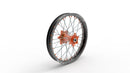 Elite MX-EN Wheel A60 Silver Spokes Black / Orange Hub / Silver For Husqvarna FC 250 2023-2025 - 19 Inch X 2.15 Inch